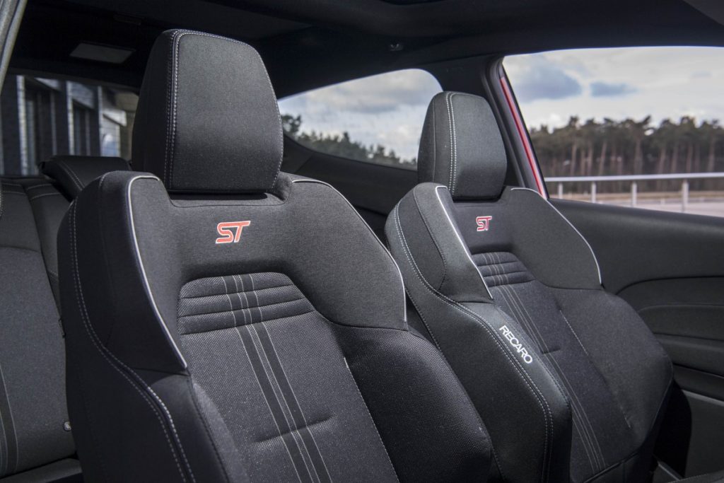 Sportstoelen van de Ford Fiesta ST