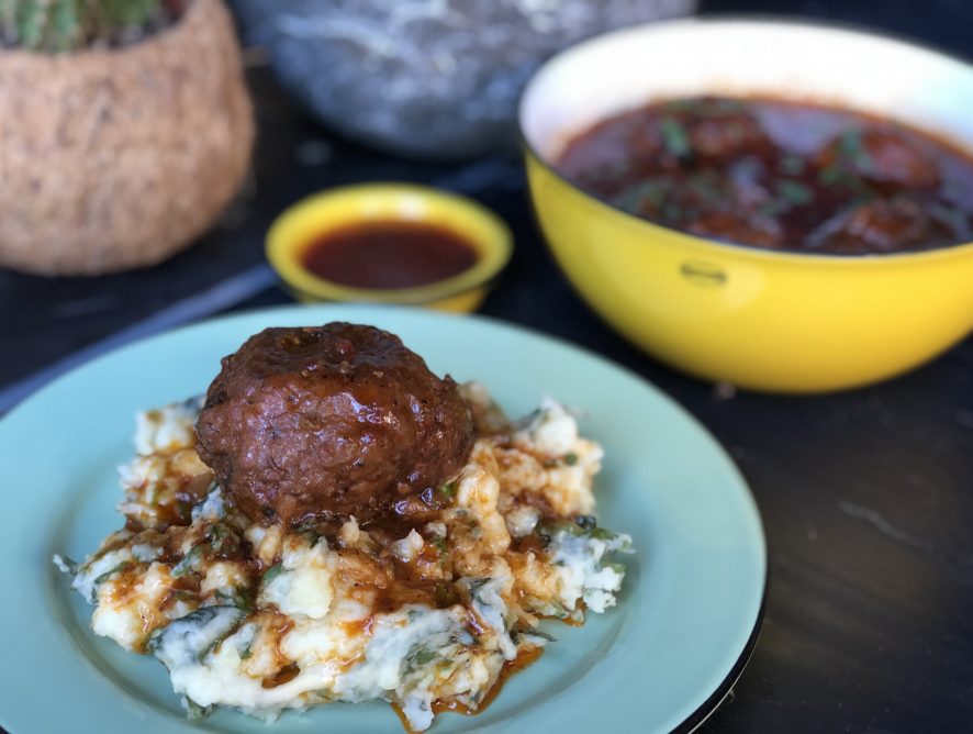 recept pittige Surinaamse gehaktballen in pittige en kruidige jus