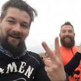 Jan Willem Huffmeijer aan het hardlopen bij de Halve van Egmond