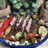 Couscous met gegrilde groenten en Lamskoteletten