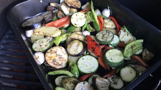 Gegrilde groenten van de Big Green Egg