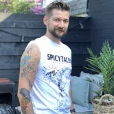 Jan Willem Huffmeijer met Sleeve van een oldschool rockabilly tattoo