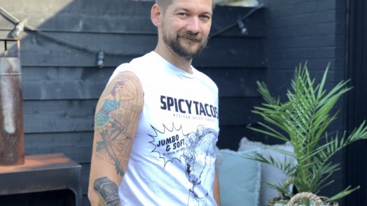 Jan Willem Huffmeijer met Sleeve van een oldschool rockabilly tattoo