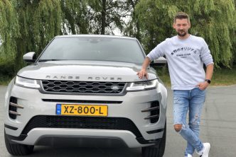 Jan Willem Huffmeijer met de nieuwe Range Rover Evoque