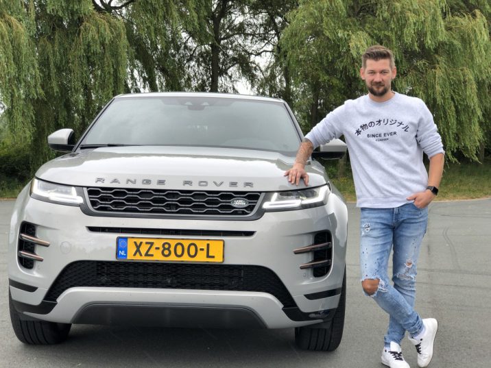 Jan Willem Huffmeijer met de nieuwe Range Rover Evoque