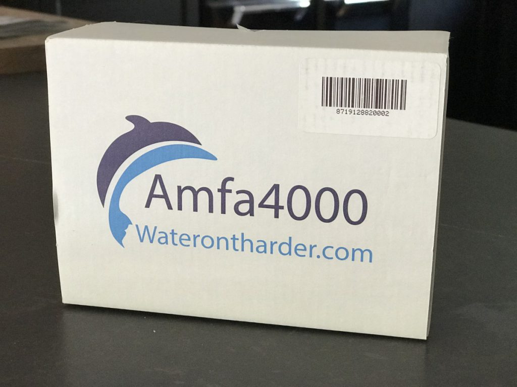 Doosje met de Amfa4000 waterontharder