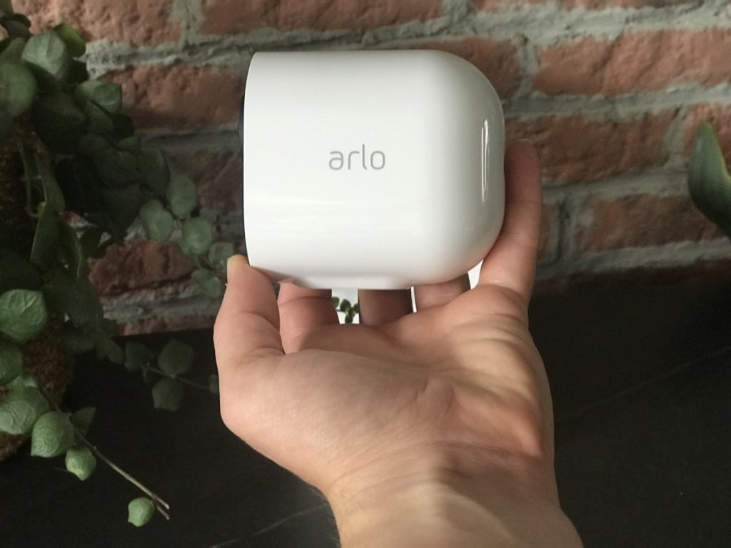 Arlo camera in hand