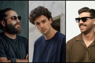 Haartrends mannen 2026 met halflang haar, krullen en moderne styling