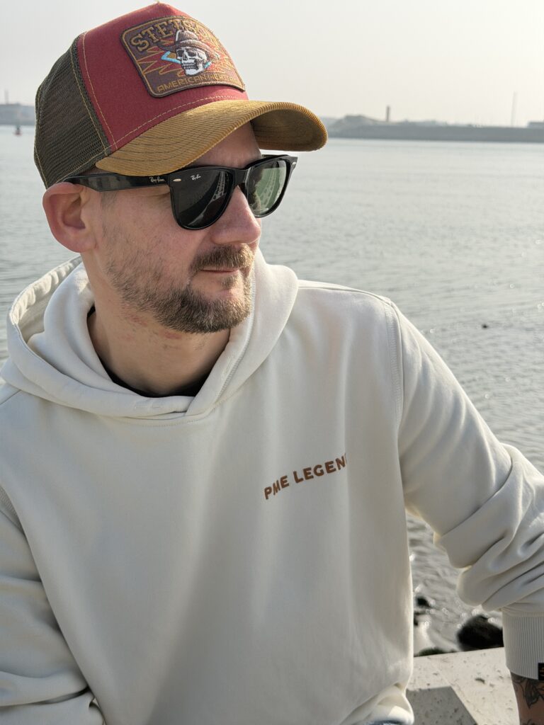 PME Legend hoodie logo borst detail bone white heren