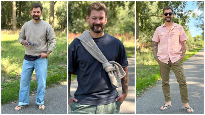 Jan Willem in verschillende outfits voor B4men