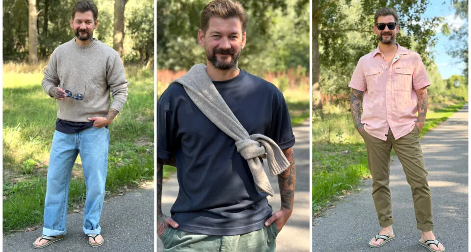 Jan Willem in verschillende outfits voor B4men